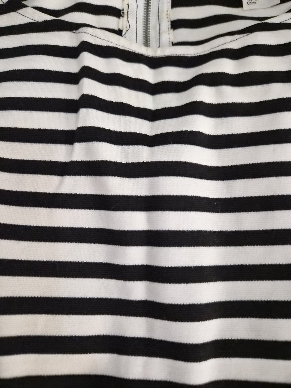 Black & White Striped Girls' Sleeveless Fit-and-Flare Dress - Picture 4 of 4